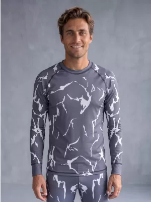 Tricou funcțional pentru bărbați cu mânecă lungă premium ALTISPORT VOJ/ALM052TER01 GRI