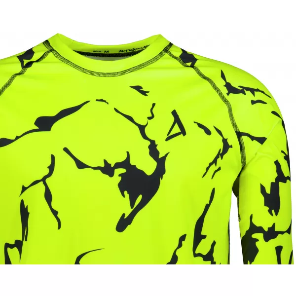  Tricou funcțional pentru bărbați cu mânecă lungă premium ALTISPORT VOJ/ALM052TER01 NEON VERDE 