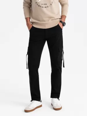 Pantaloni OMBRE OM-PACG-0197 NEGRU