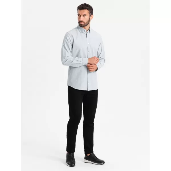  Cămaşă OMBRE OM-SHOS-0172 GRI DESCHIS 