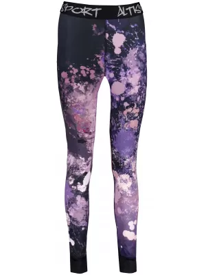 Premium funcțional de pantaloni termi funcționali pentru femei ALTISPORT VOJ/ALW055TER02 NEGRU -VIOLET