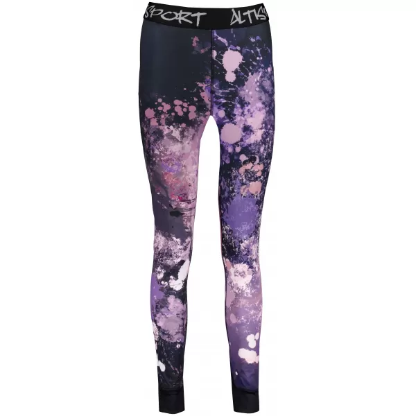  Premium funcțional de pantaloni termi funcționali pentru femei ALTISPORT VOJ/ALW055TER02 NEGRU -VIOLET 