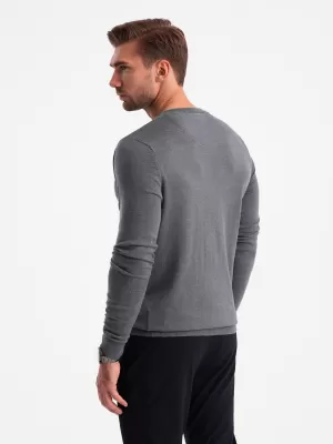 Pulover pentru bărbați OMBRE OM-SWBS-0106 MELANGE GRI