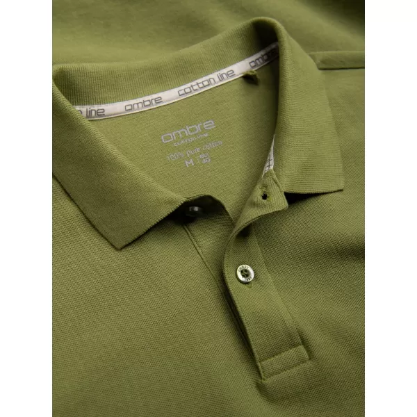  Mens t -thirt cu guler OMBRE OM-POBS-0100 MĂSLIN 
