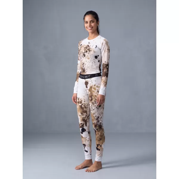  Premium funcțional de pantaloni termi funcționali pentru femei ALTISPORT VOJ/ALW055TER02 ALB -BROWN 