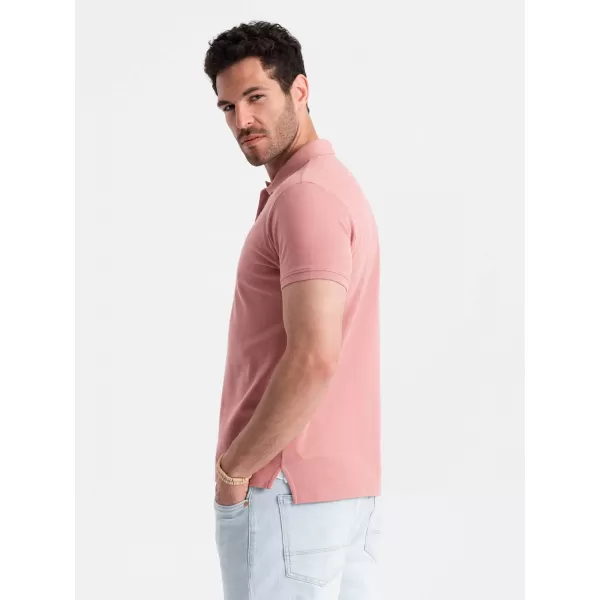  Mens t -thirt cu guler OMBRE OM-POBS-0100 ROZ ÎNCHIS 