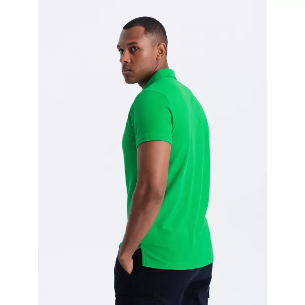  Mens t -thirt cu guler OMBRE OM-POBS-0100 NEON VERDE 