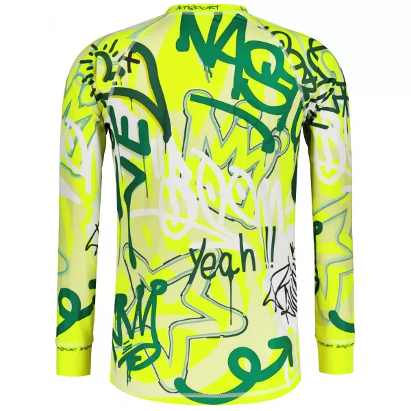  Tricou funcțional pentru bărbați cu mânecă lungă premium ALTISPORT VOJ/ALM054TER01 FLUO 
