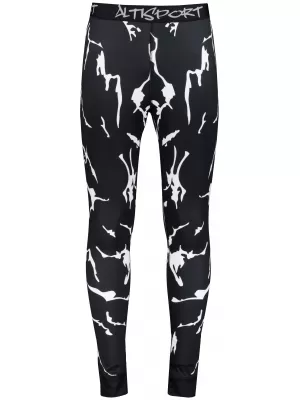 Premium funcțional pentru pantaloni termo funcționali pentru bărbați ALTISPORT VOJ/ALM052TER02 NEGRU