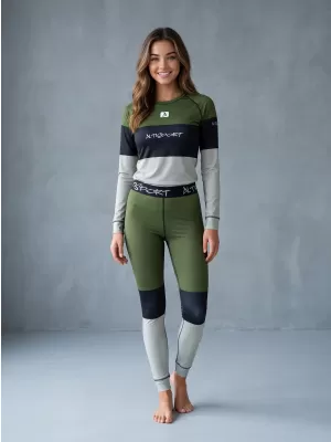 Premium funcțional de pantaloni termi funcționali pentru femei ALTISPORT VOJ/ALW051TER02 KAKI