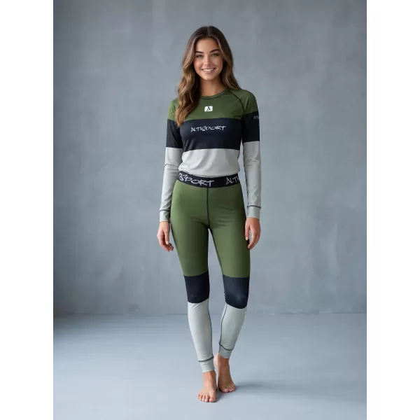  Premium funcțional de pantaloni termi funcționali pentru femei ALTISPORT VOJ/ALW051TER02 KAKI 