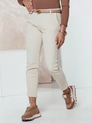 Pantalonii pentru doamne DSTREET CORDFINE UY2301 BEJ