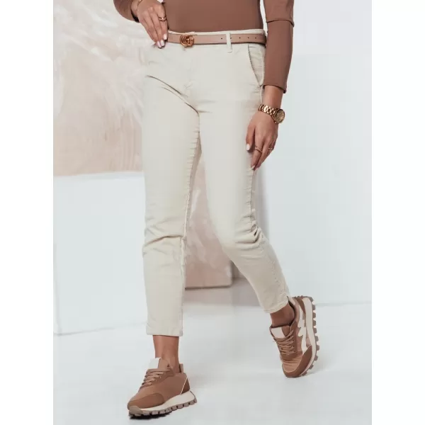  Pantalonii pentru doamne DSTREET CORDFINE UY2301 BEJ 