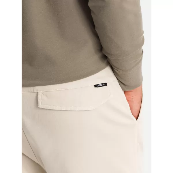  Pantaloni OMBRE OM-PAJO-0199 CREMĂ 