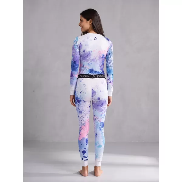  Premium funcțional de pantaloni termi funcționali pentru femei ALTISPORT VOJ/ALW055TER02 PURPURIU-ALBASTRU 