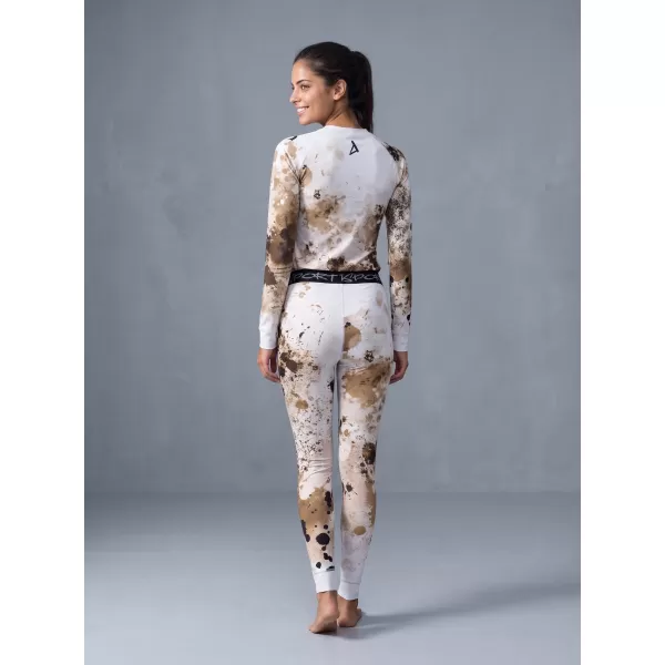  Premium funcțional de pantaloni termi funcționali pentru femei ALTISPORT VOJ/ALW055TER02 ALB -BROWN 