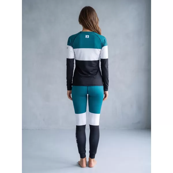  Premium funcțional de pantaloni termi funcționali pentru femei ALTISPORT VOJ/ALW051TER02 KEROSEN/NEGRU 