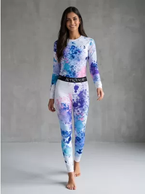Premium funcțional de pantaloni termi funcționali pentru femei ALTISPORT VOJ/ALW055TER02 PURPURIU-ALBASTRU