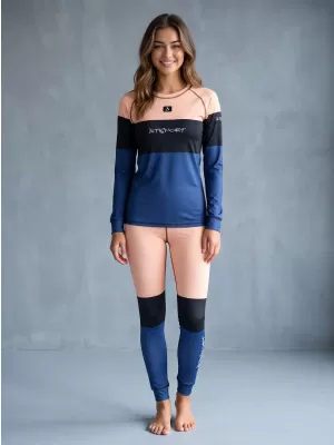 Premium funcțional de pantaloni termi funcționali pentru femei ALTISPORT VOJ/ALW051TER02 PORTOCALIU/ALBASTRU