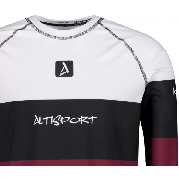  Tricou funcțional pentru bărbați cu mânecă lungă premium ALTISPORT VOJ/ALM051TER01 BURGUNDIA 