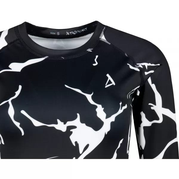  Tricou funcțional pentru femei cu mâneci lungi premium ALTISPORT VOJ/ALW052TER01 NEGRU 
