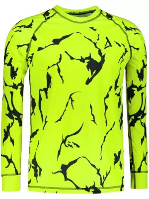 Tricou funcțional pentru bărbați cu mânecă lungă premium ALTISPORT VOJ/ALM052TER01 NEON VERDE