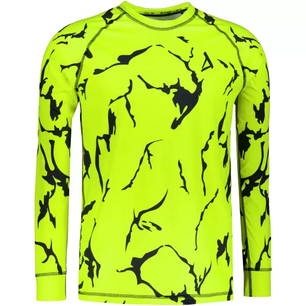  Tricou funcțional pentru bărbați cu mânecă lungă premium ALTISPORT VOJ/ALM052TER01 NEON VERDE 