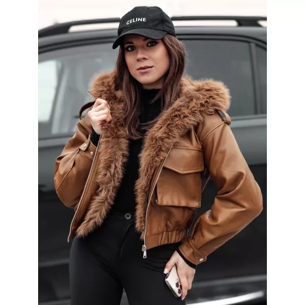  Geacă pentru doamne DSTREET SOFTREBEL TY4761 CARAMEL 
