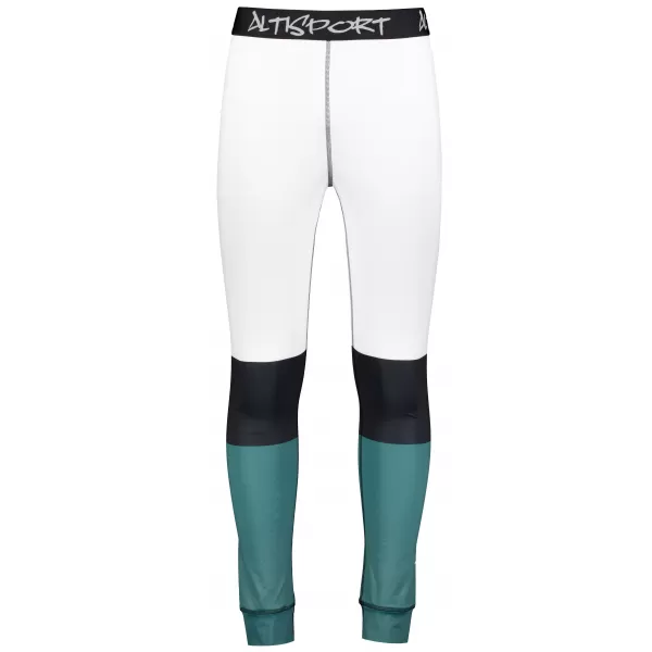  Premium funcțional pentru pantaloni termo funcționali pentru bărbați ALTISPORT VOJ/ALM051TER02 ALB -GREEN 