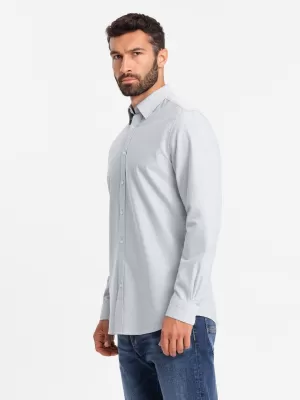 Cămaşă OMBRE OM-SHOS-0172 ALBASTRU
