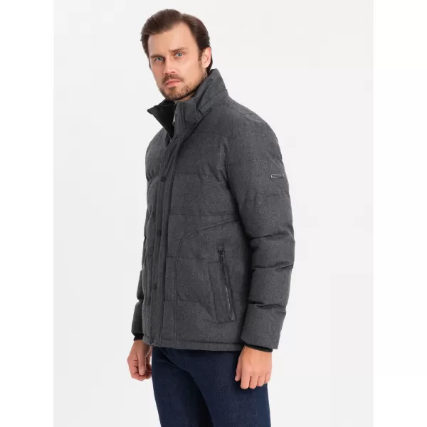  Sacou OMBRE OM-JAHP-0203 MELANGE NEGRU 