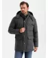 Sacou OMBRE OM-JALJ-0217 MELANGE NEGRU