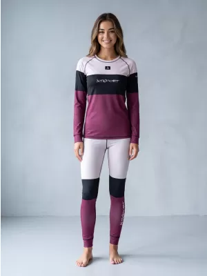Premium funcțional de pantaloni termi funcționali pentru femei ALTISPORT VOJ/ALW051TER02 BURGUNDIA