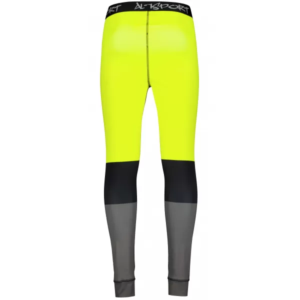  Premium funcțional pentru pantaloni termo funcționali pentru bărbați ALTISPORT VOJ/ALM051TER02 NEON GALBEN/GRI 