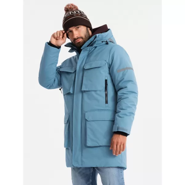  Sacou OMBRE OM-JALJ-0169 ALBASTRU 