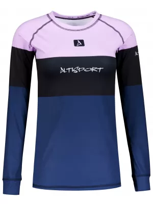 Tricou funcțional pentru femei cu mâneci lungi premium ALTISPORT VOJ/ALW051TER01 VIOLET/ALBASTRU
