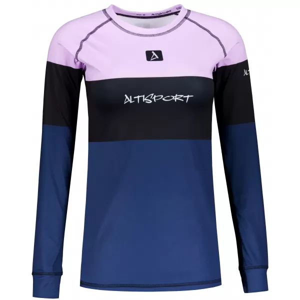  Tricou funcțional pentru femei cu mâneci lungi premium ALTISPORT VOJ/ALW051TER01 VIOLET/ALBASTRU 