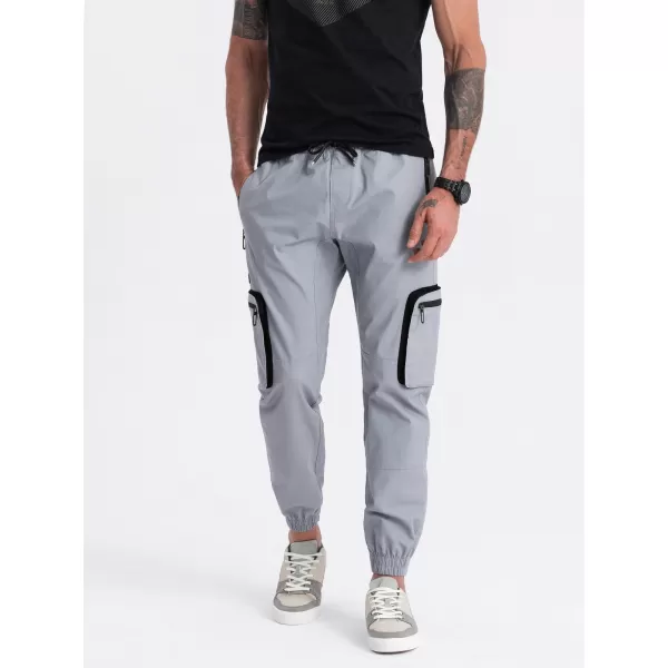  Pantaloni OMBRE OM-PAJO-0135 GRI DESCHIS 
