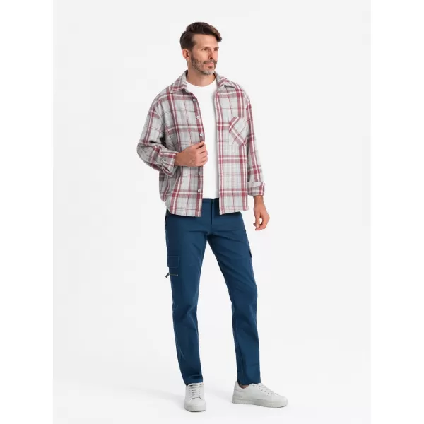  Pantaloni OMBRE OM-PACG-0204 ALBASTRU ÎNCHIS 