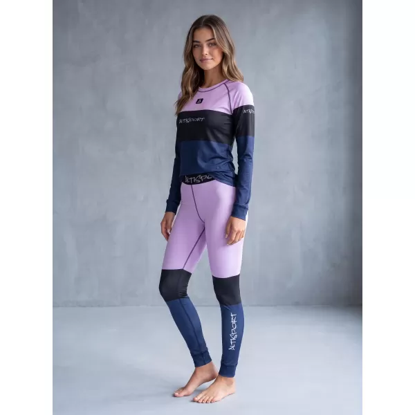  Tricou funcțional pentru femei cu mâneci lungi premium ALTISPORT VOJ/ALW051TER01 VIOLET/ALBASTRU 