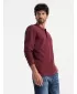 Tricou pentru bărbați cu mânecă lungă OMBRE OM-LSCL-0120 MARO