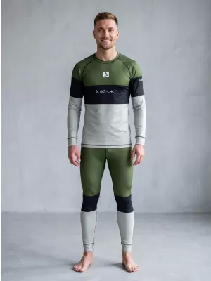 Premium funcțional pentru pantaloni termo funcționali pentru bărbați ALTISPORT VOJ/ALM051TER02 KAKI