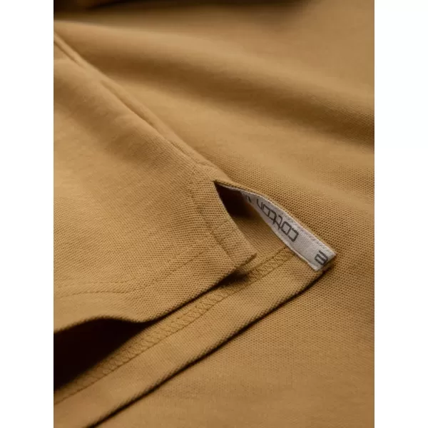  Mens t -thirt cu guler OMBRE OM-POBS-0100 MUŞTAR 