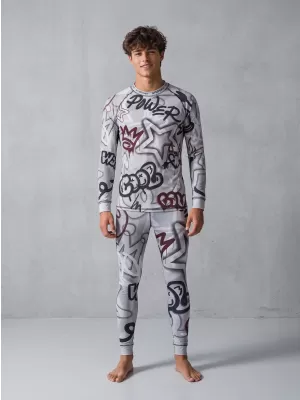 Premium funcțional pentru pantaloni termo funcționali pentru bărbați ALTISPORT VOJ/ALM054TER02 GRI ÎNCHIS