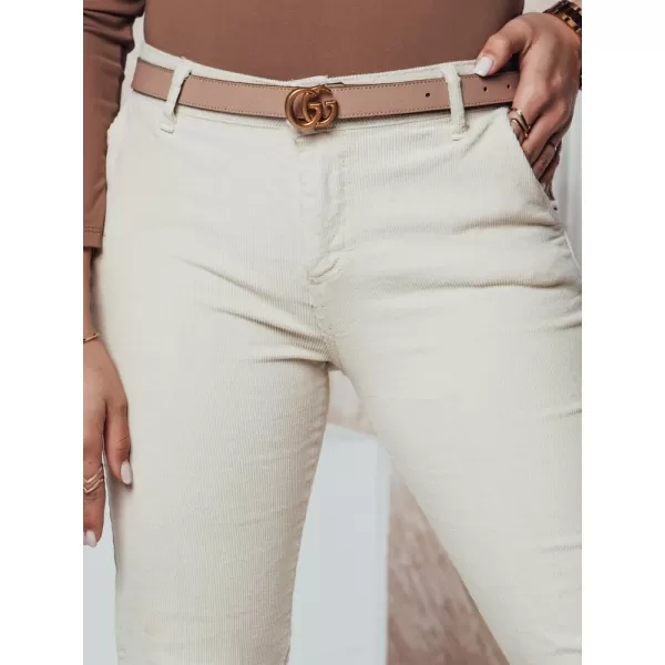  Pantalonii pentru doamne DSTREET CORDFINE UY2301 BEJ 