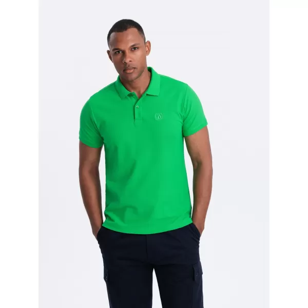  Mens t -thirt cu guler OMBRE OM-POBS-0100 NEON VERDE 