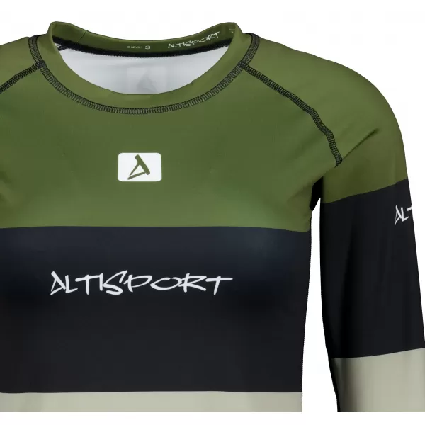  Tricou funcțional pentru femei cu mâneci lungi premium ALTISPORT VOJ/ALW051TER01 KAKI 