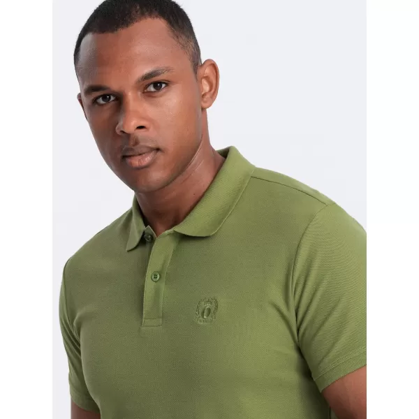  Mens t -thirt cu guler OMBRE OM-POBS-0100 MĂSLIN 