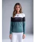 Tricou funcțional pentru femei cu mâneci lungi premium ALTISPORT VOJ/ALW051TER01 ALB -GREEN