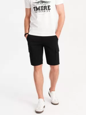 Pantaloni scurţi OMBRE OM-SRCG-0133 NEGRU